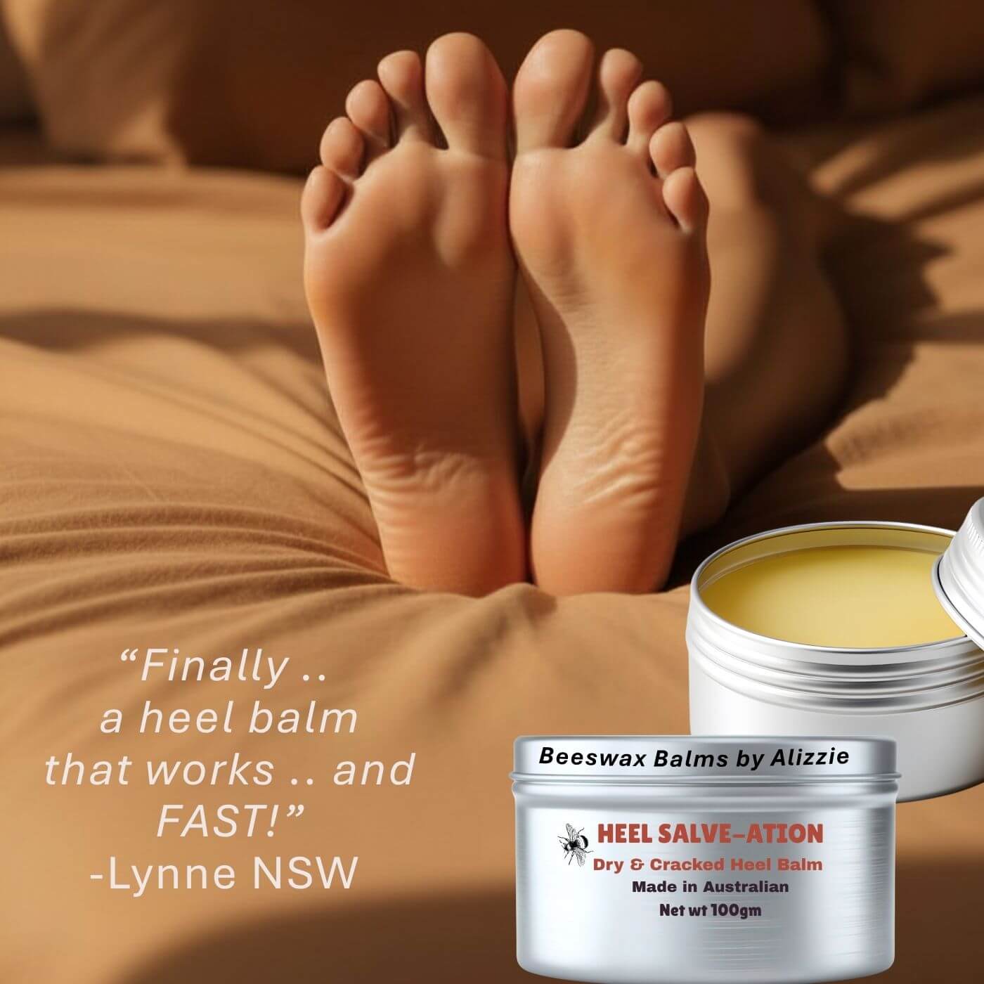 beeswax heel balm for dry heels